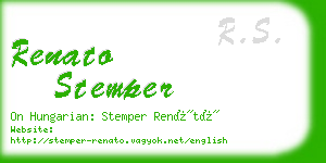 renato stemper business card